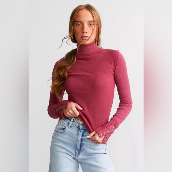 Free People Freya Mock Neck Top - Picture 1 of 6
